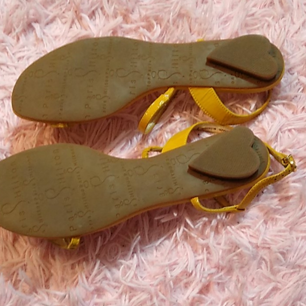 Paris Hilton yellow flat sandals rose - Picture 4 of 4